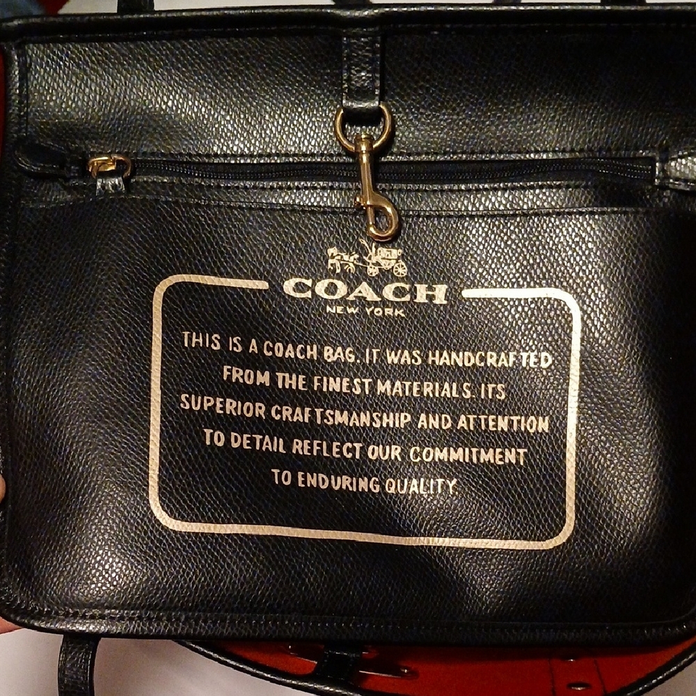 Coach Brown Patterned Tote Handbag - Picture 3 of 9